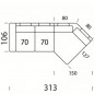 SOFÁ SCALA 2PZ B/I + CHAISE TERMINAL ANGULAR DCH SOFÁ SCALA 2PZ B/I + CHAISE TERMINAL ANGULAR DCH