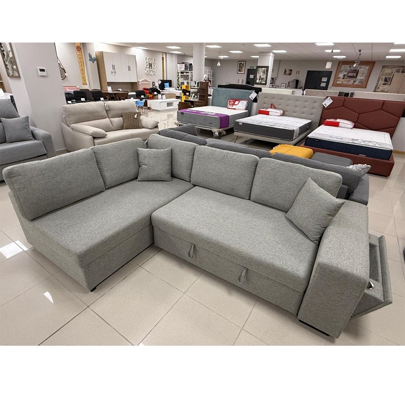 SOFÁ CAMA RINCONERA 3 PLAZAS DIVÁN DERECHO GRIS SOFÁ CAMA RINCONERA 3 PLAZAS DIVÁN DERECHO GRIS