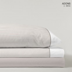 JUEGO DE SÁBANAS SERENA ADONIS BEIGE 135X190/200CM