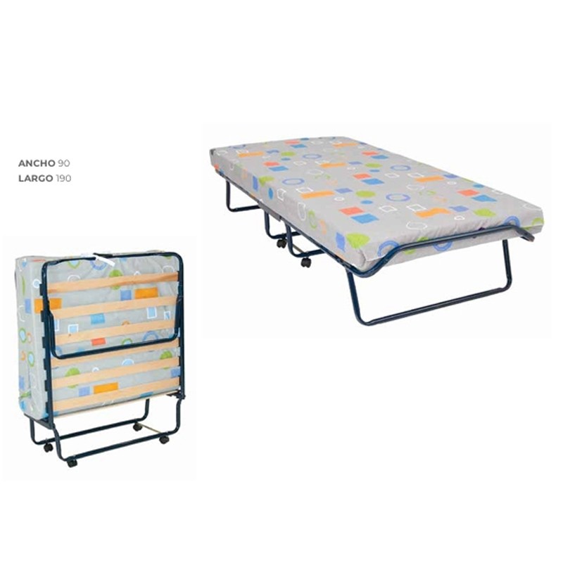 CAMA PLEGABLE + COLCHONETA 90X190CM